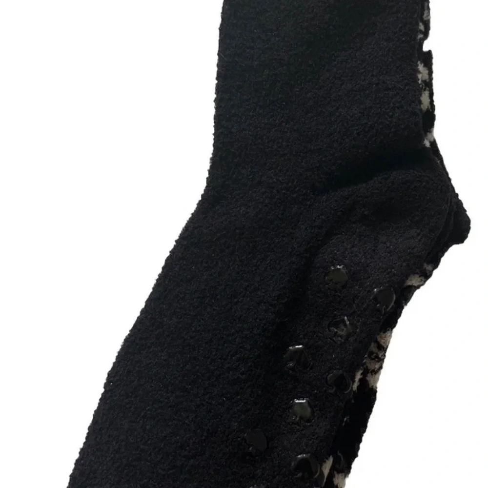 kate spade Black & White Floral Crew Socks